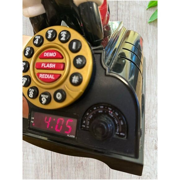 Vintage Mickey Mouse Talking Phone Radio and Alarm Clock - Picture 5 of 6